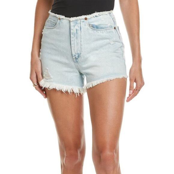 BLANK NYC The Barrow Summer Breeze Short SIZE 29 Indigo Fray Top Edge Hem NEW - Picture 1 of 13